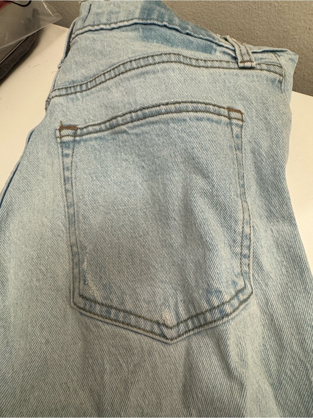 Abercrombie & Fitch Light Blue Straight Leg Jeans - Picture 5 of 6